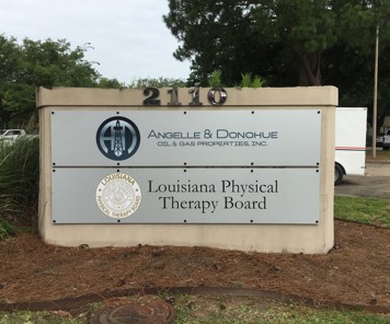 LA Physical Therapy Board Sign